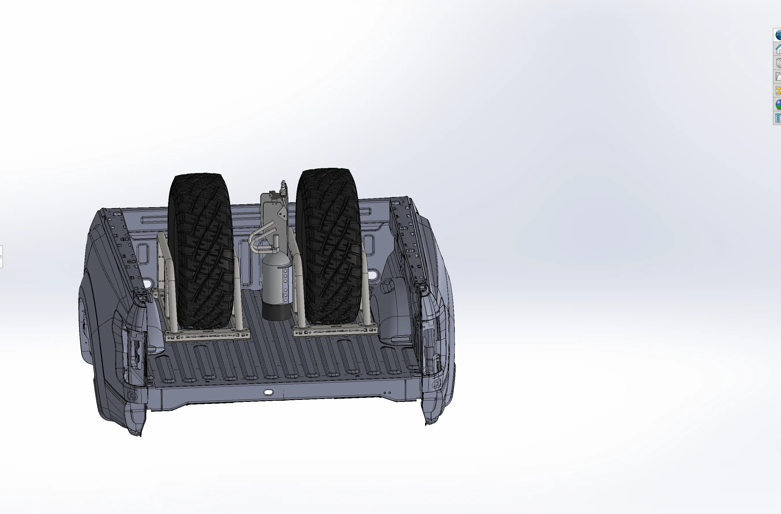 Single Tire Carrier Quick Release Modular Bed Organizer