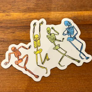 Skelly Rainbow Dance Waterproof Magnet