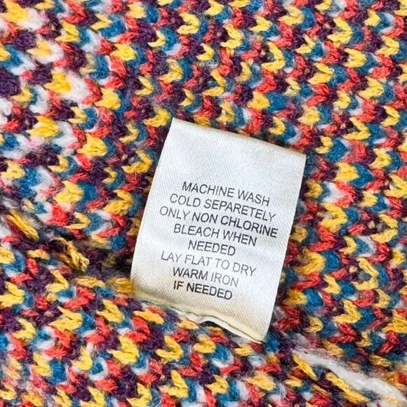 Sloan Rouge Knit Sweater Cardigan Sz.XL Multi Fair Isle Nordic Full Zip Cottage