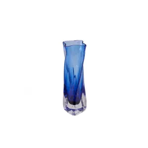 Small Traditional Twister Vase in Marine