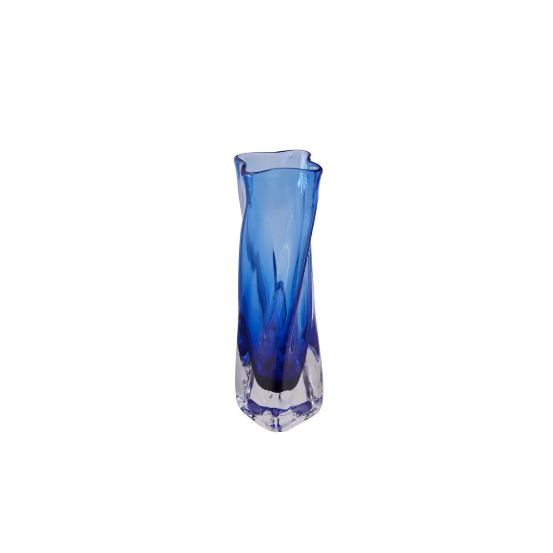 Small Traditional Twister Vase in Marine