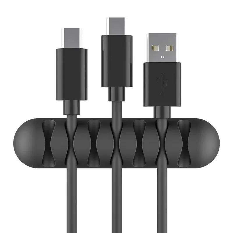 Smart Cable Holder Silicone Flexible Cable Wire Organizer Holder Cord Management Clip for USB Earphone Network Cable, etc