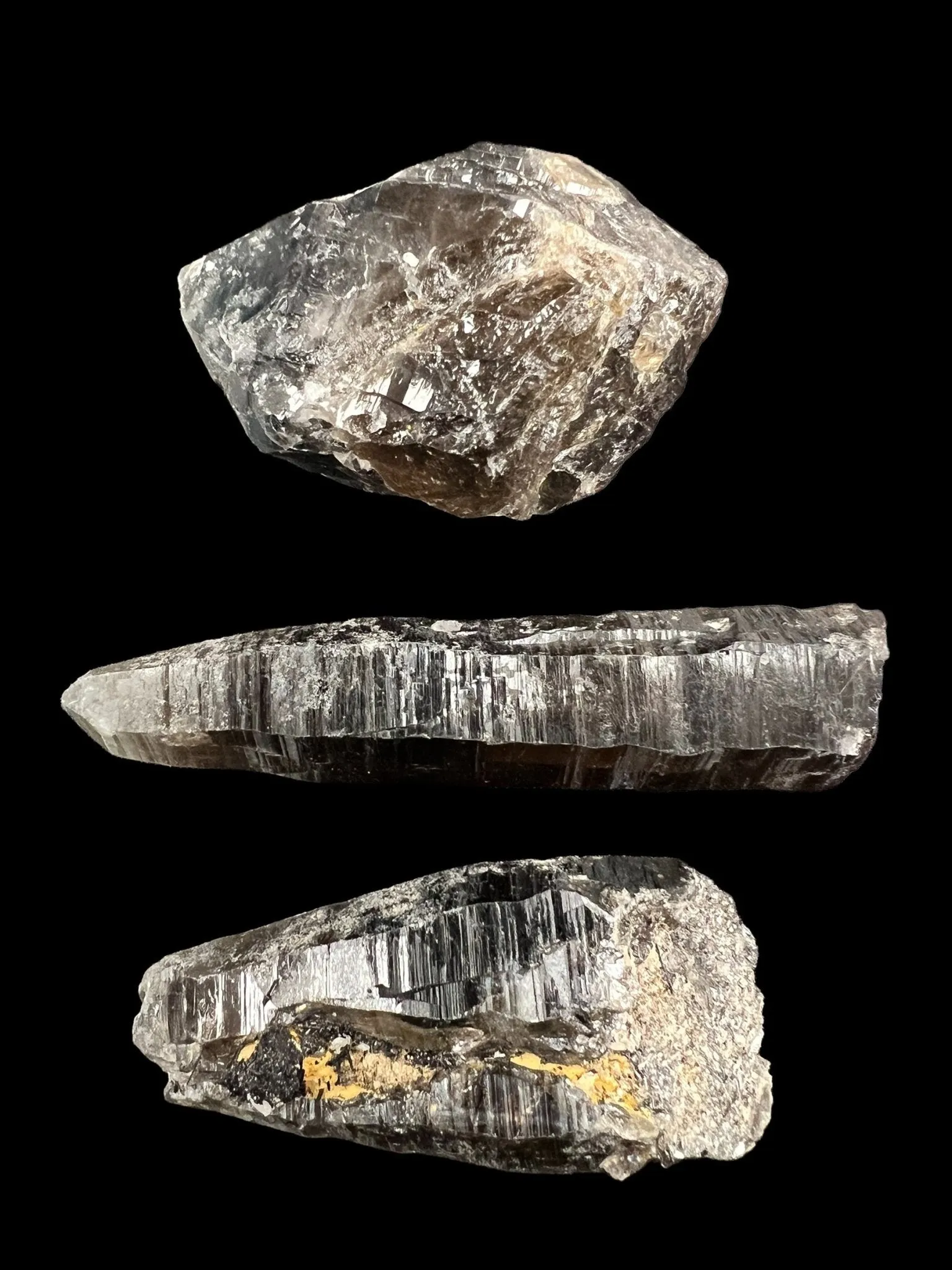 Smoky Quartz Points - 2 to 4 inches - less than 100 grams