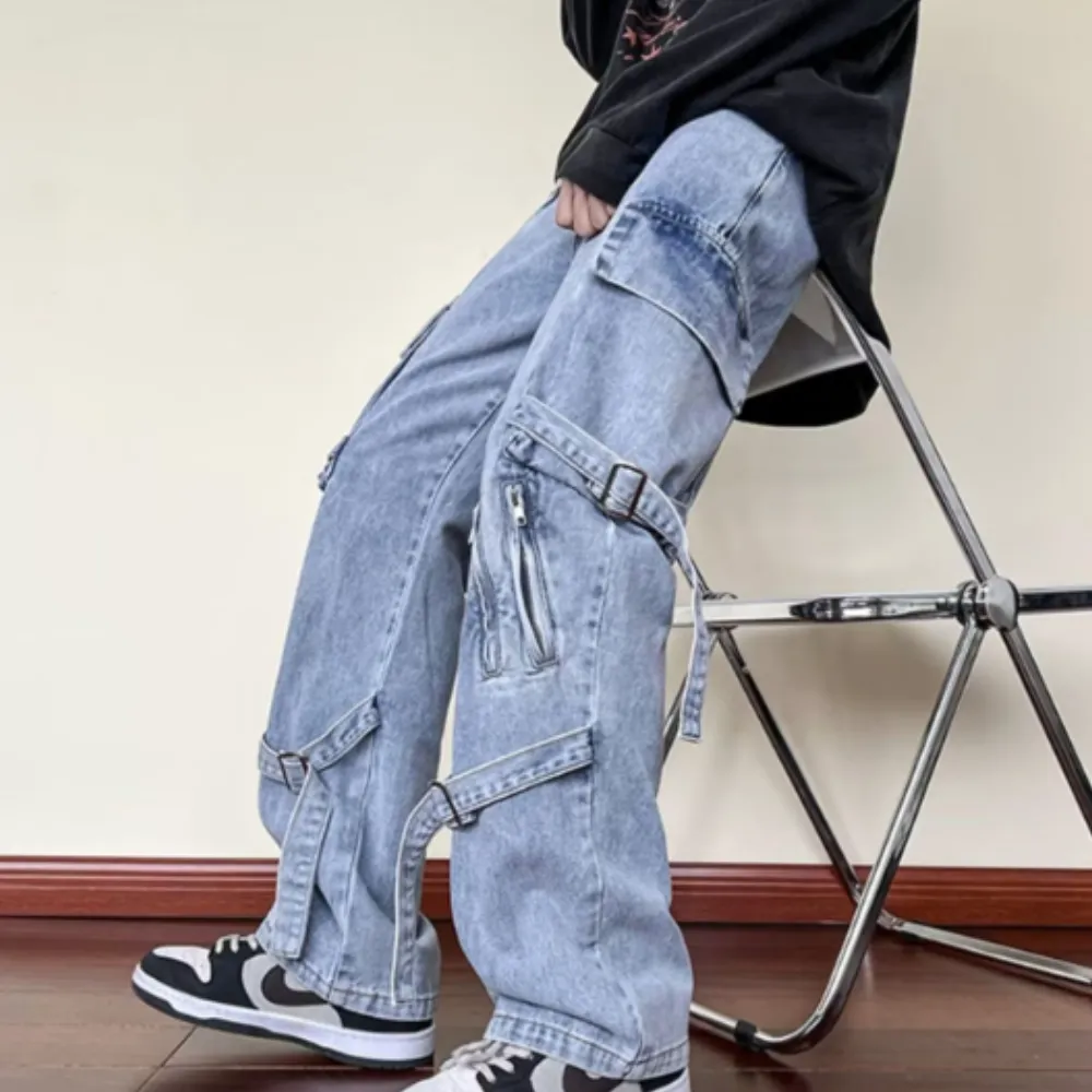 Solid Lace-Up Jeans