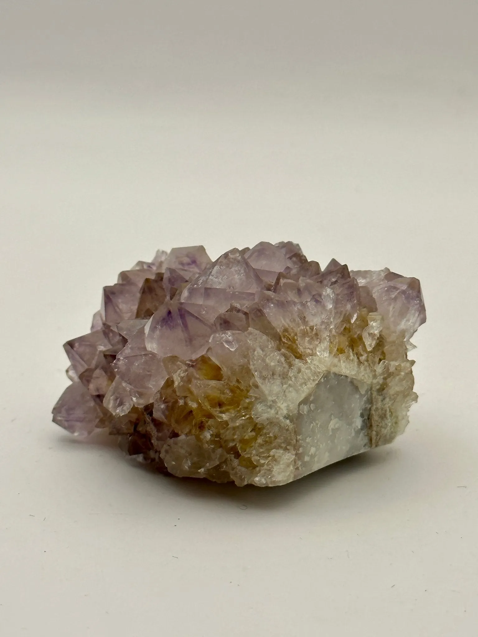 Spirit Quartz Cluster - Amethyst, Citrine, Fire Quartz(Hematoid)