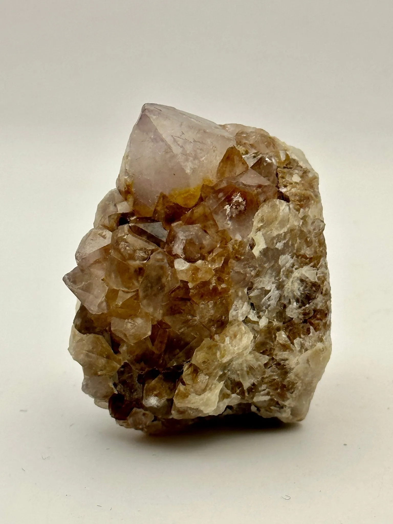Spirit Quartz Cluster - Amethyst, Citrine, Fire Quartz(Hematoid)