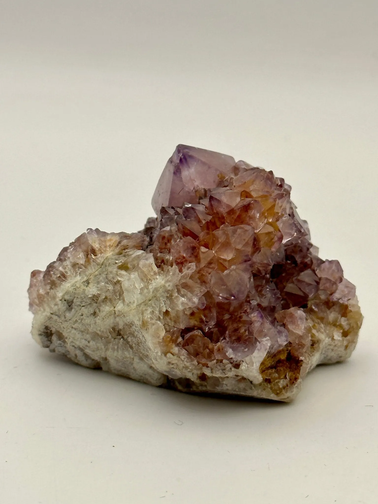 Spirit Quartz Cluster - Amethyst, Citrine, Fire Quartz(Hematoid)