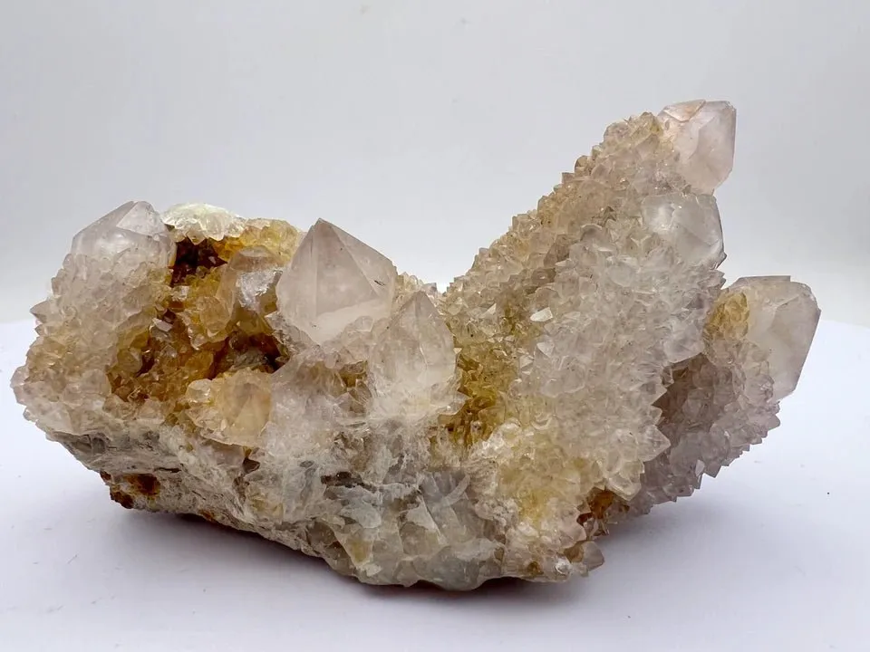 Spirit Quartz Cluster - Amethyst, Citrine, Fire Quartz(Hematoid)