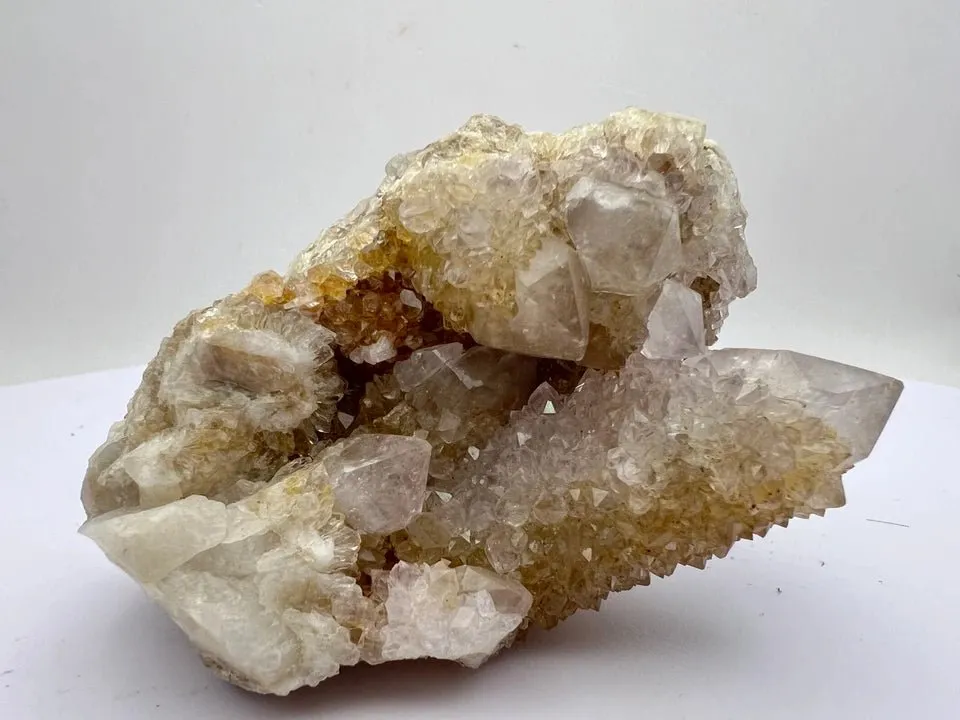 Spirit Quartz Cluster - Amethyst, Citrine, Fire Quartz(Hematoid)