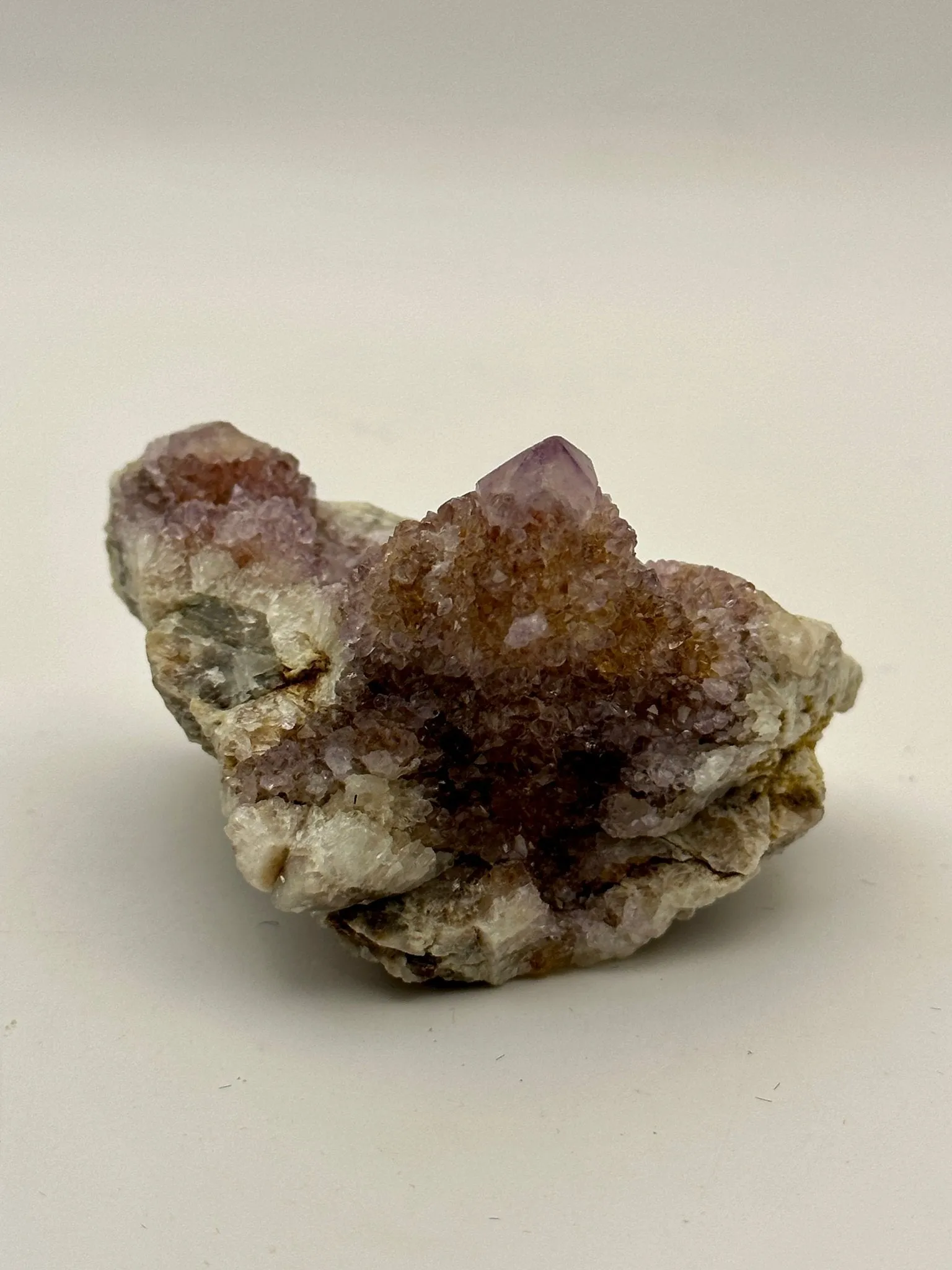 Spirit Quartz Cluster - Amethyst, Citrine, Fire Quartz(Hematoid)