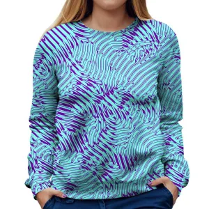 Squiggly Line Womens Sweatshirt