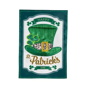 St. Patrick's Day Top Hat Applique Garden Flag,169676