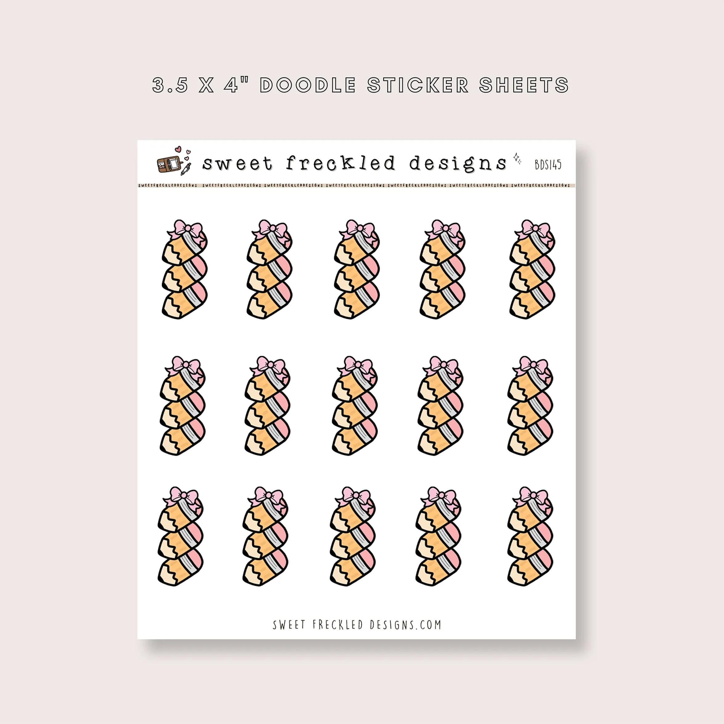 Stacked Fat Pencil Checklist Stickers