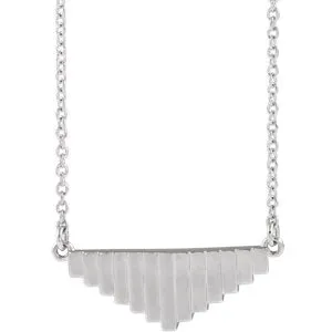 Sterling Silver 16" Geometric Necklace