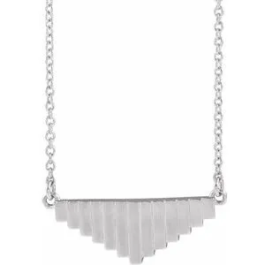 Sterling Silver 18" Geometric Necklace