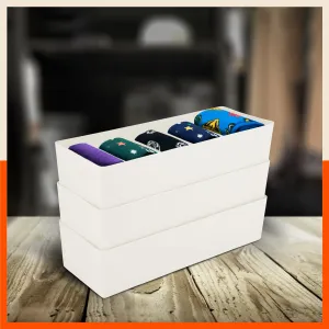 Stomo Dori Multi-Purpose Stackable Drawer Organizer For Home | Ivory - Set of 3