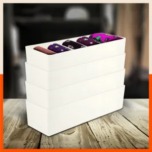 Stomo Dori Multi-Purpose Stackable Drawer Organizer For Home | Ivory - Set of 4