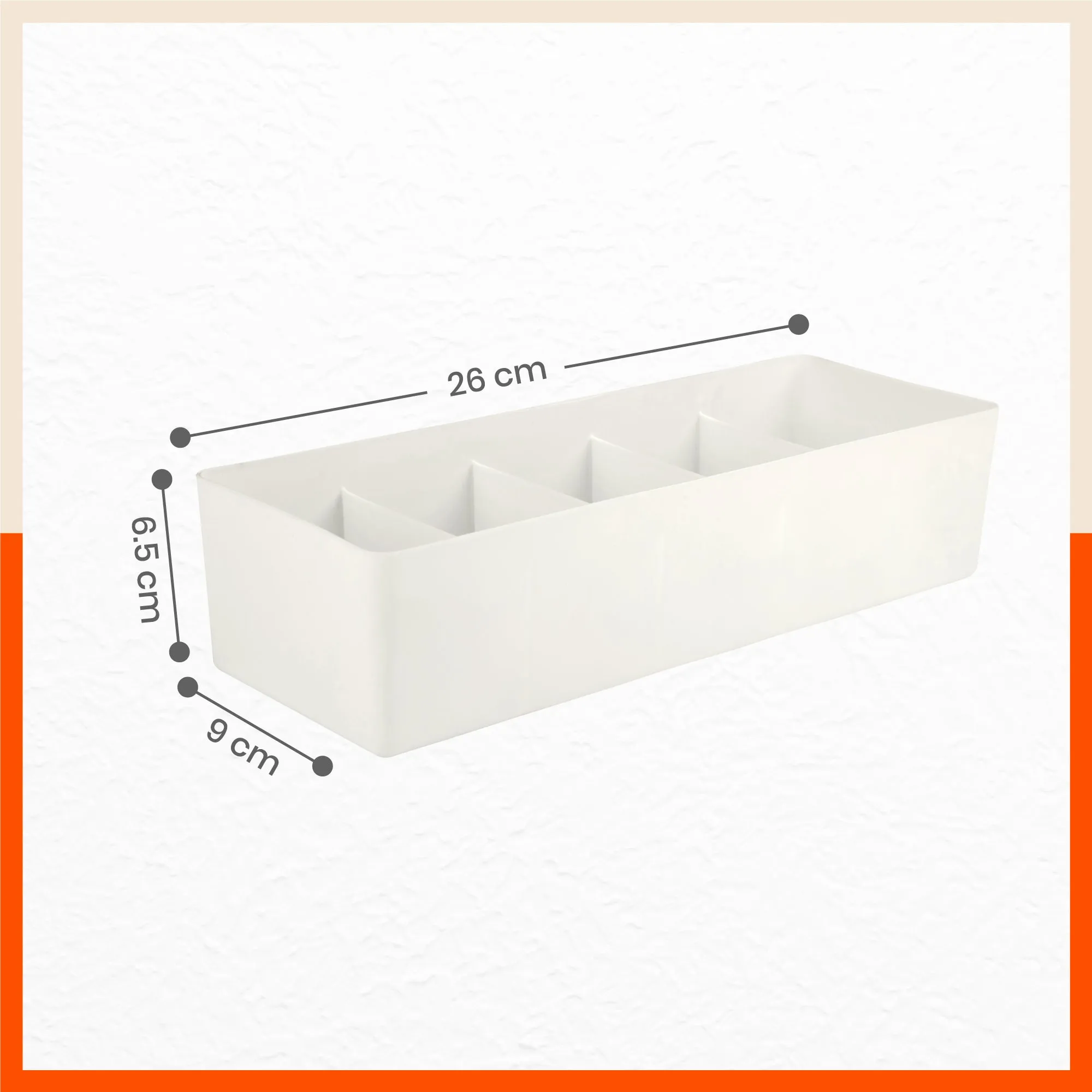 Stomo Dori Multi-Purpose Stackable Drawer Organizer For Home | Ivory - Set of 4