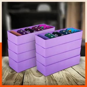 Stomo Dori Multi-Purpose Stackable Drawer Organizer For Home | Lavender - Set of 8
