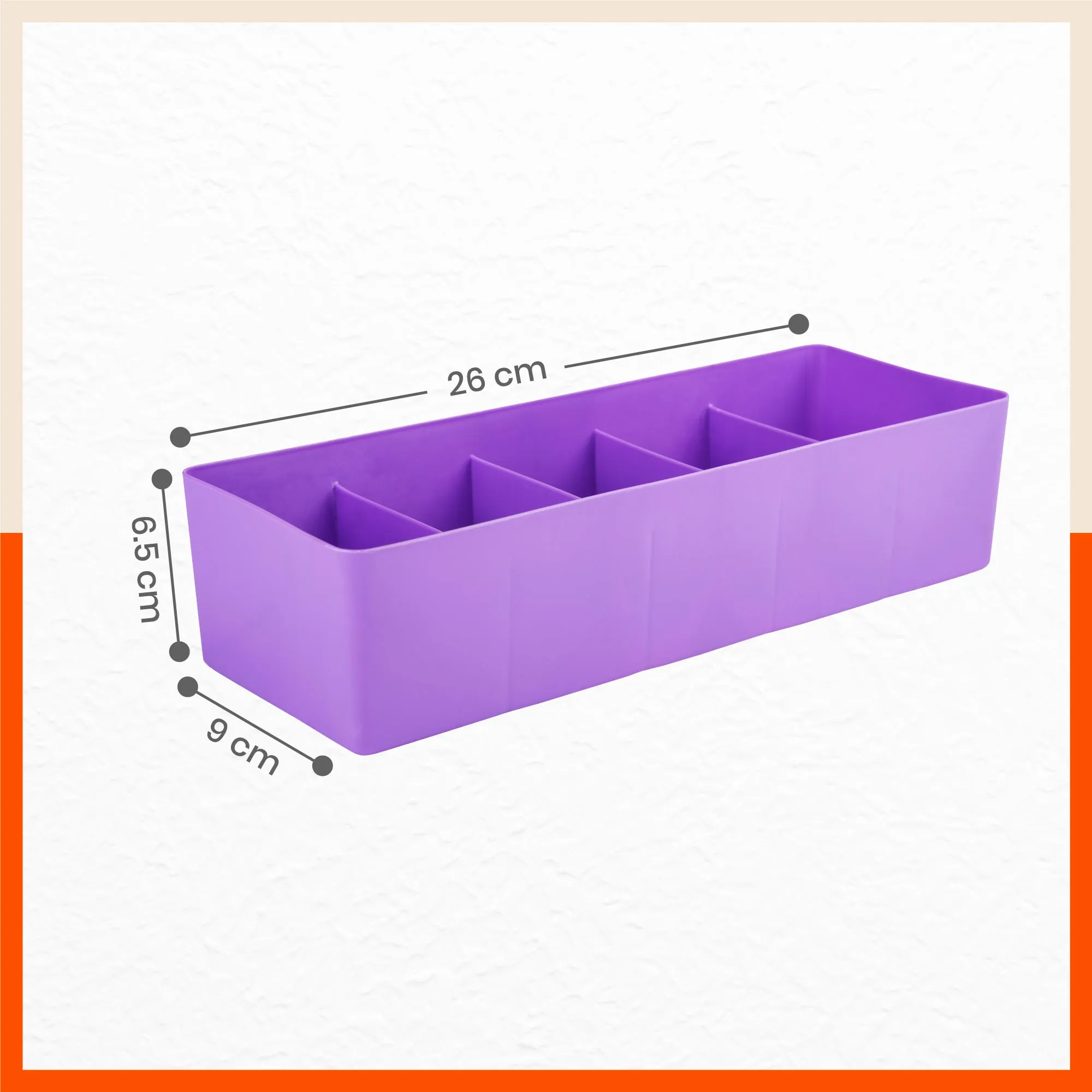 Stomo Dori Multi-Purpose Stackable Drawer Organizer For Home | Lavender - Set of 8