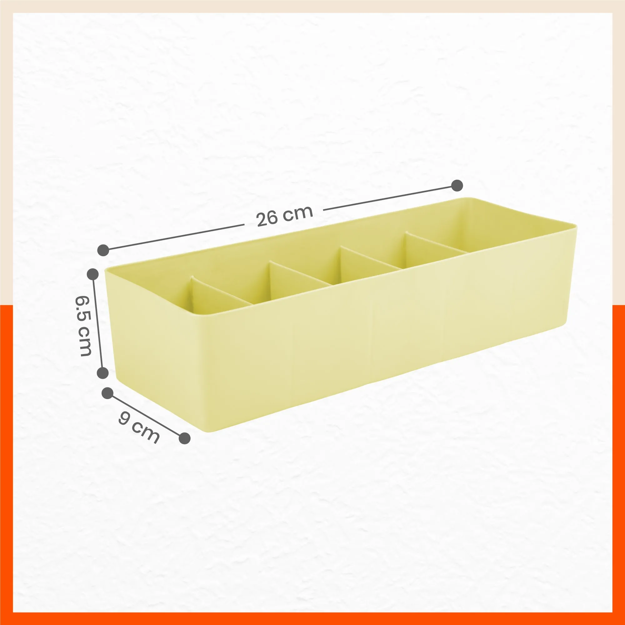 Stomo Dori Multi-Purpose Stackable Drawer Organizer For Home | Lemon - Set of 3