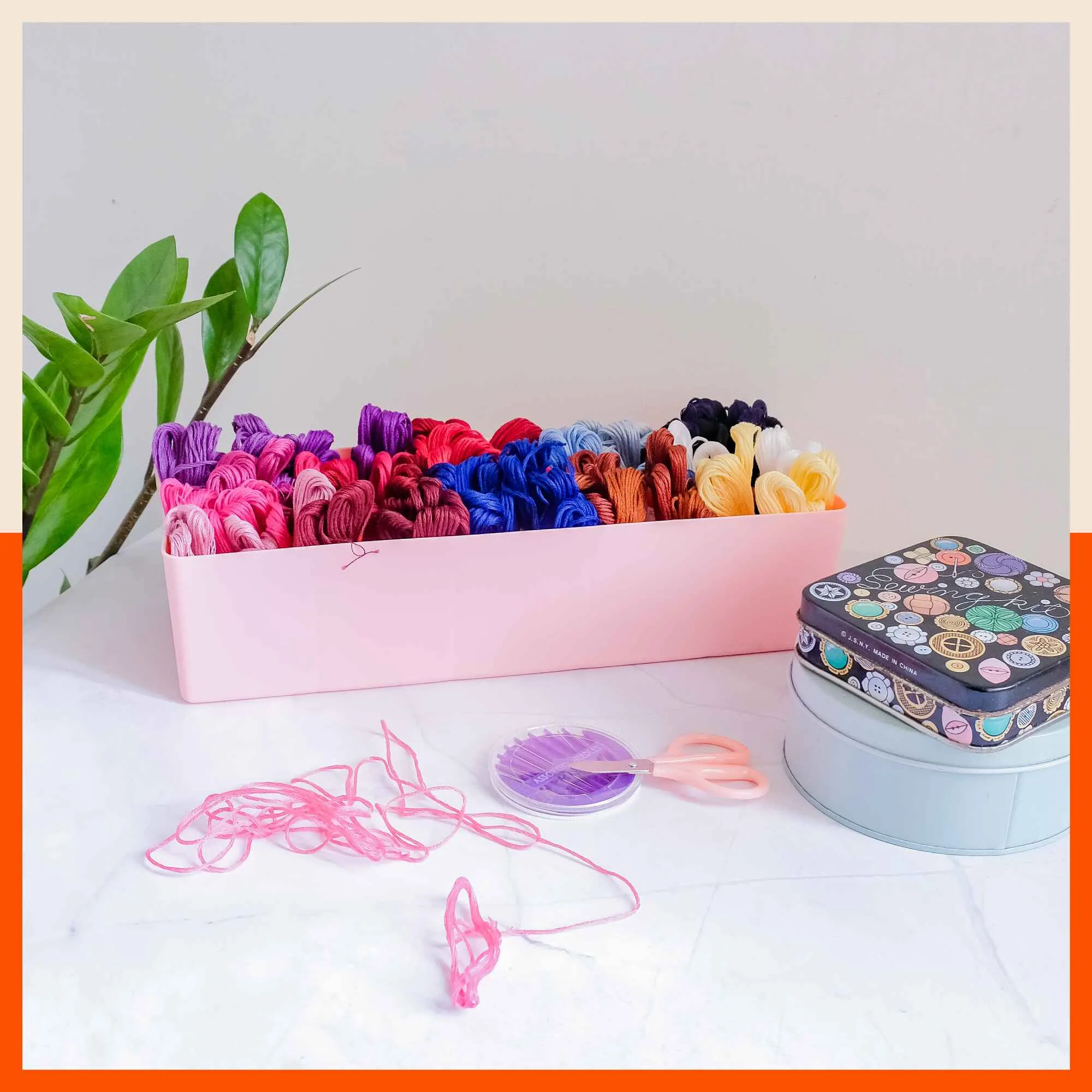 Stomo Dori Multi-Purpose Stackable Drawer Organizer For Home | Peach - Set of 16