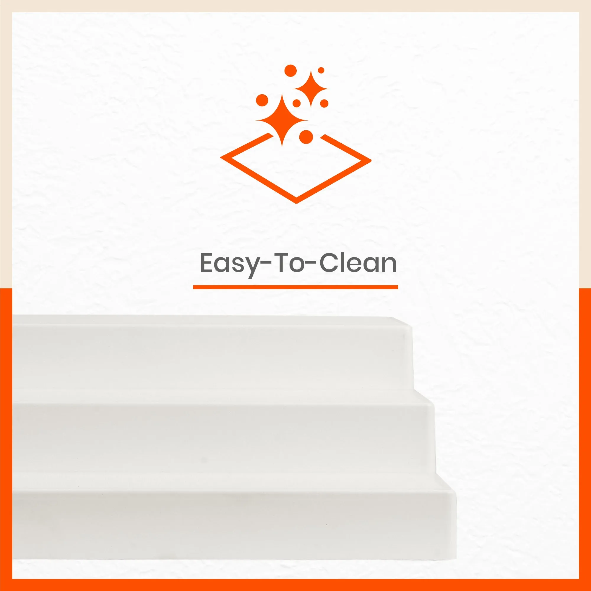Stomo Taro Multipurpose Shelf Organizer for Home | Pearl White & Smoke