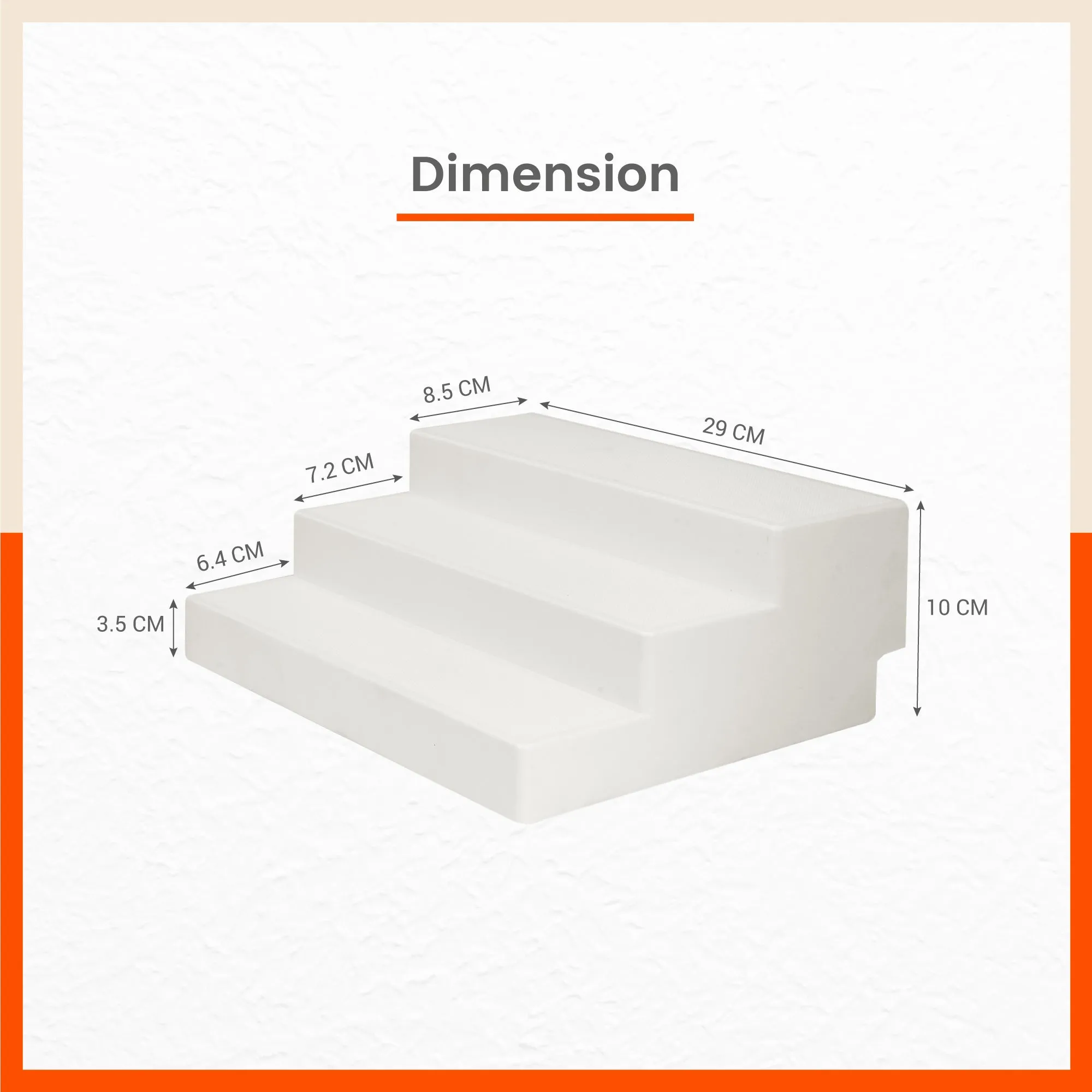 Stomo Taro Multipurpose Shelf Organizer for Home | Pearl White & Smoke