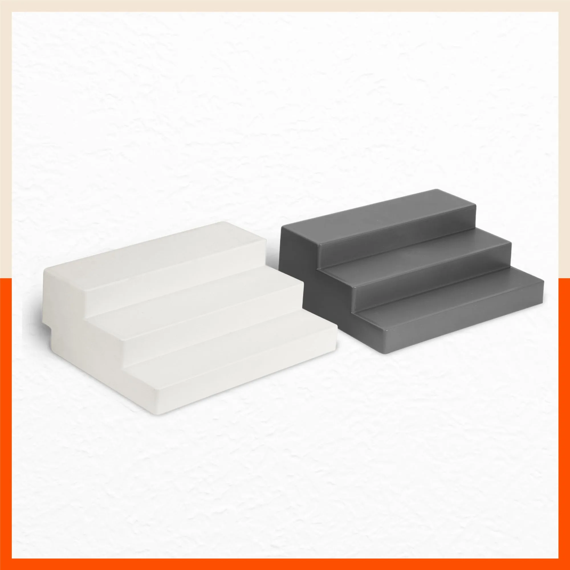 Stomo Taro Multipurpose Shelf Organizer for Home | Pearl White & Smoke