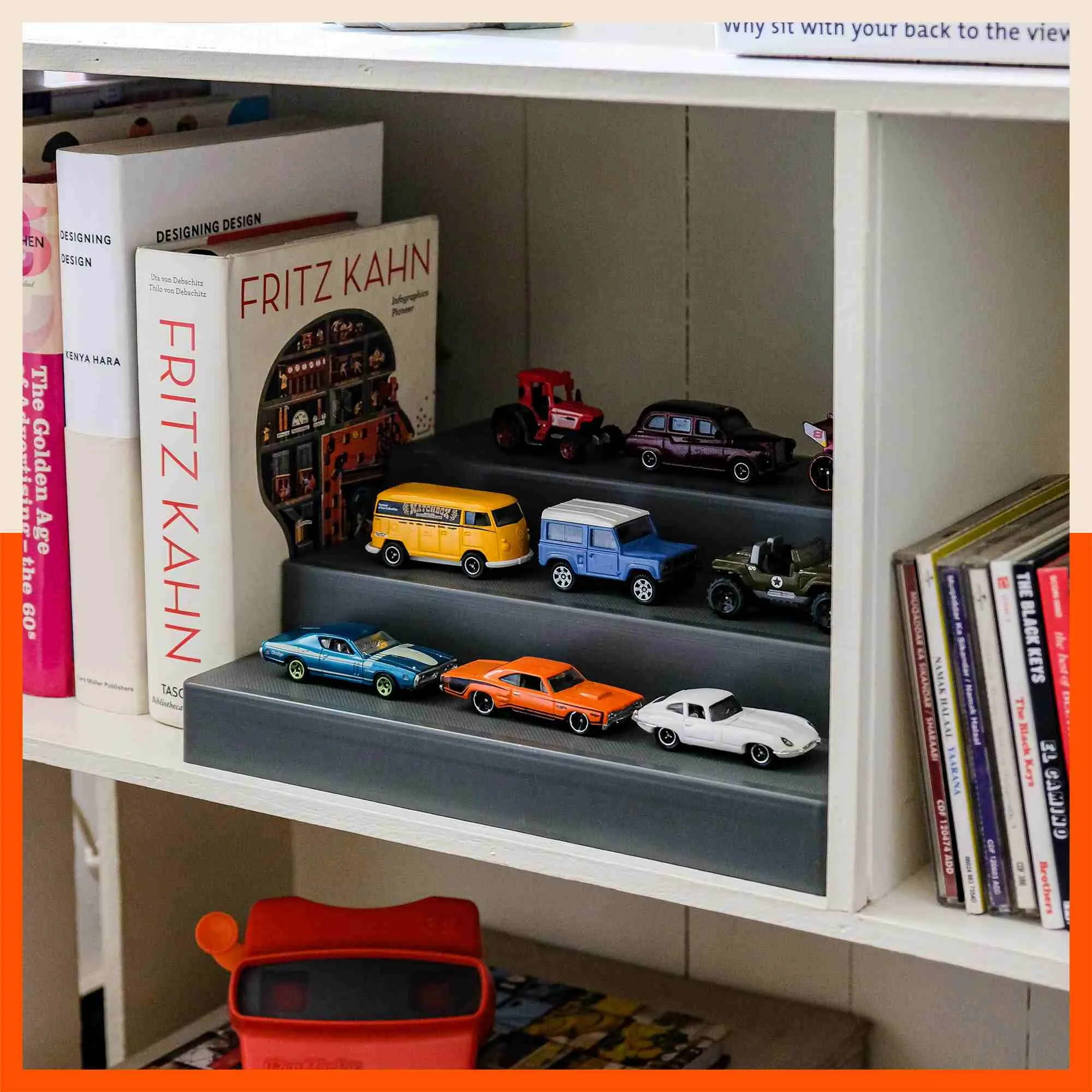 Stomo Taro Multipurpose Shelf Organizer for Home | Pearl White & Smoke