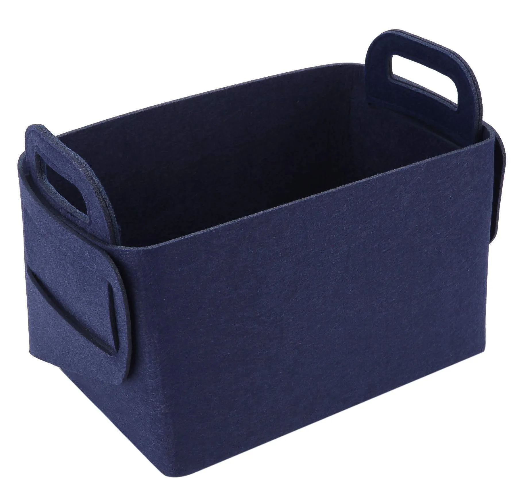 Storage Basket Felt Storage Bin Collapsible & Convenient Box Organizer with Carry Handles for Office Bedroom Closet Babies Nursery Toys DVD Laundry Organizing