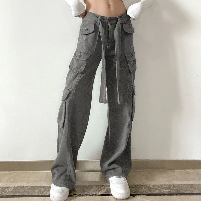 Street Multi Pocket Gray Pants SD01317