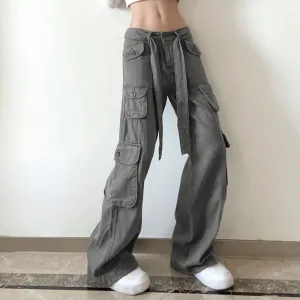 Street Multi Pocket Gray Pants SD01317