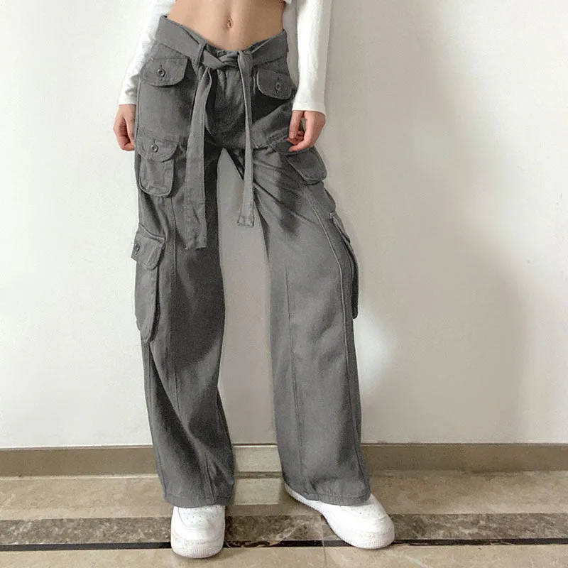 Street Multi Pocket Gray Pants SD01317