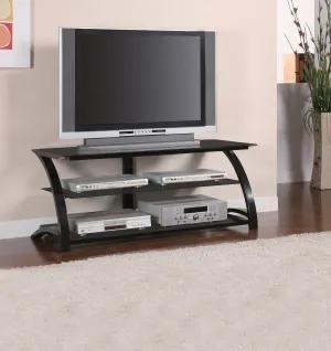 Stunning Black Tv console With Designer Legs