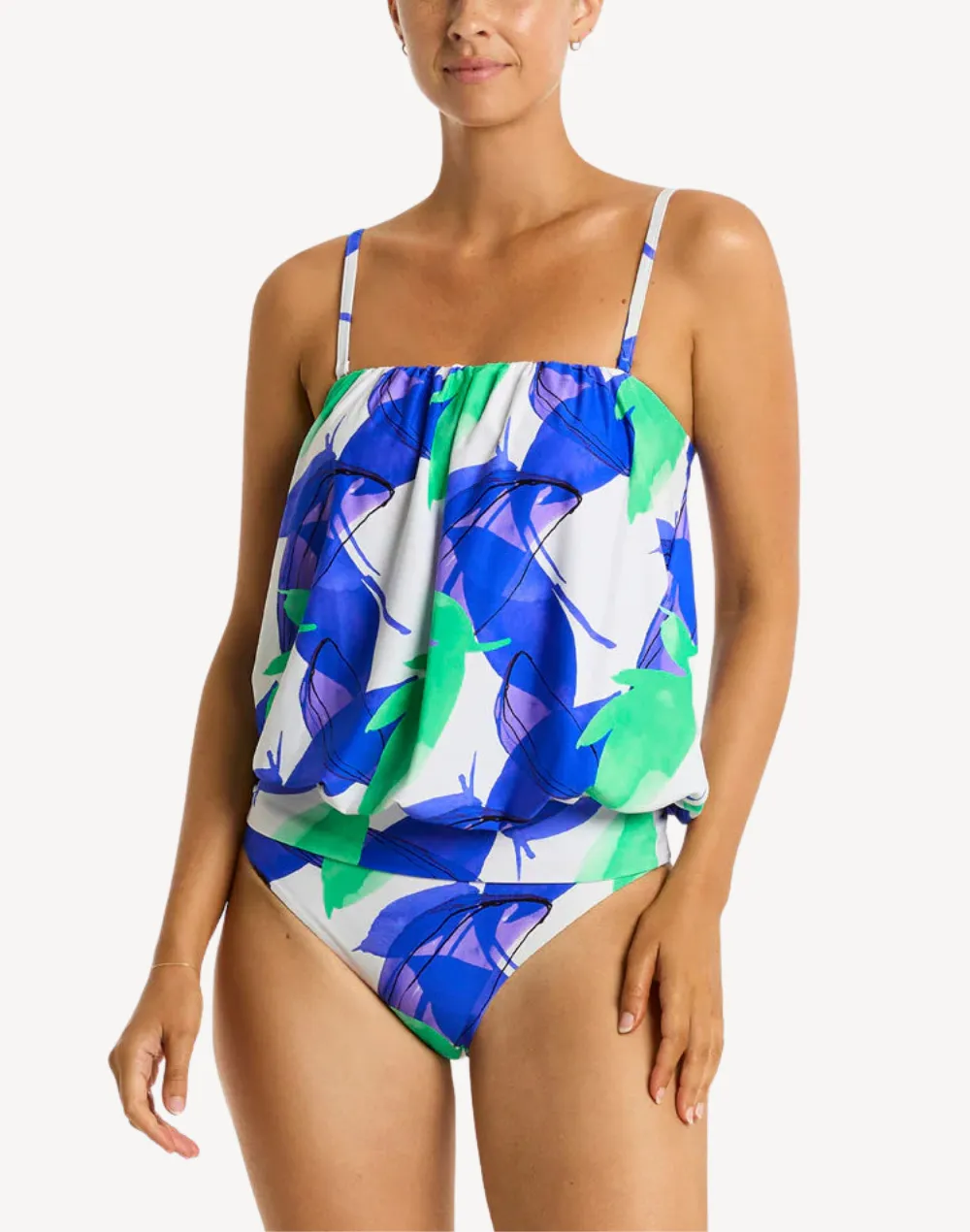 Sublime Bandeau Blouson Tankini Top
