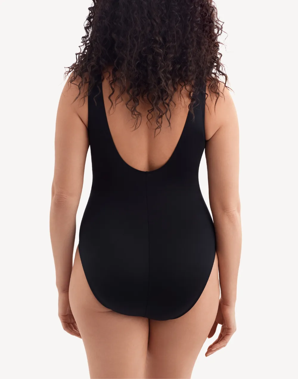 Summer Waves Faux Tie Long Torso One Piece