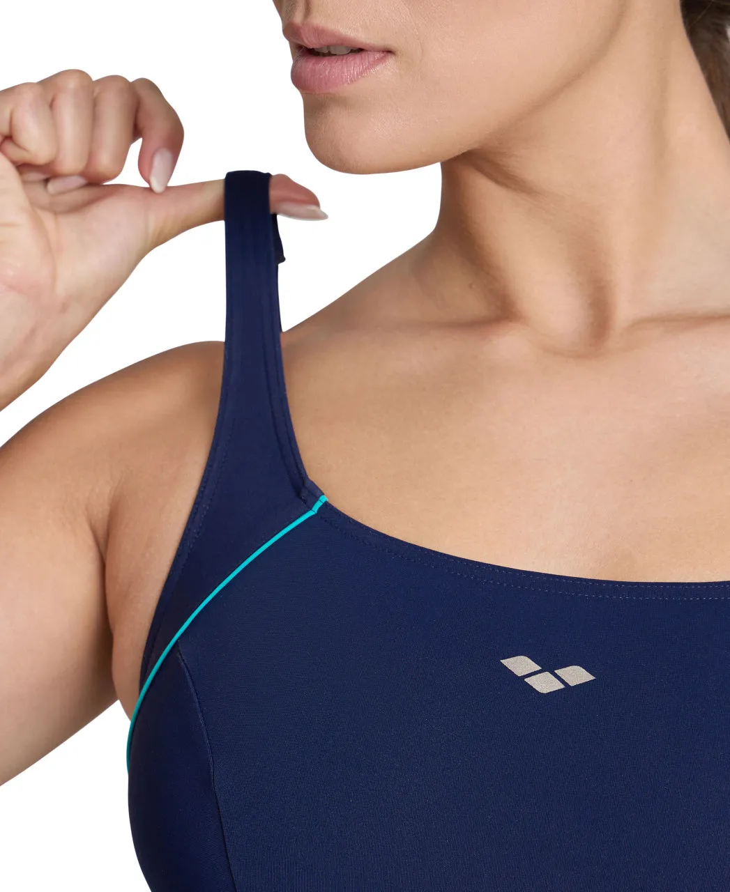Sundbolur Arena Shapewear W Jewel Wing Back - Dökkblár og Grænn