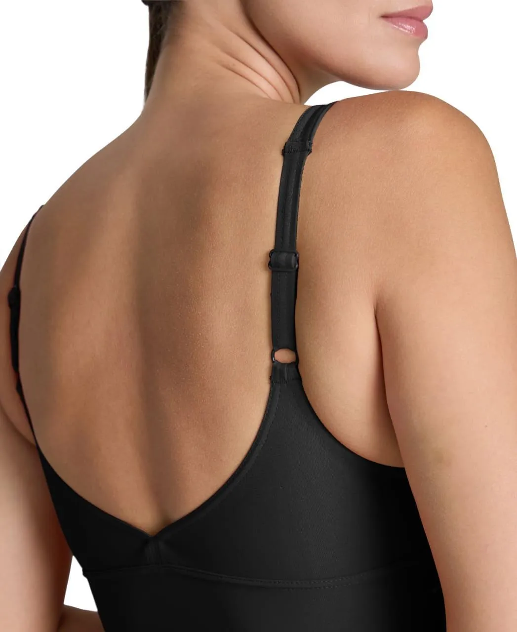 Sundbolur Arena Shapewear W Jewel Wing Back - Svartur og Hvítur