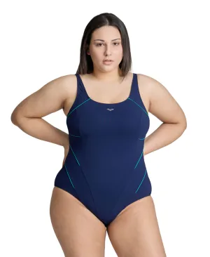 Sundbolur Stórar Stærðir Arena Shapewear Jewel Plus Size R - Dökkblár og Grænn