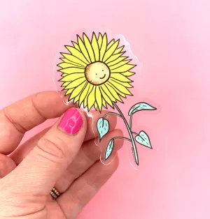Sunflower Clear vinyl sticker