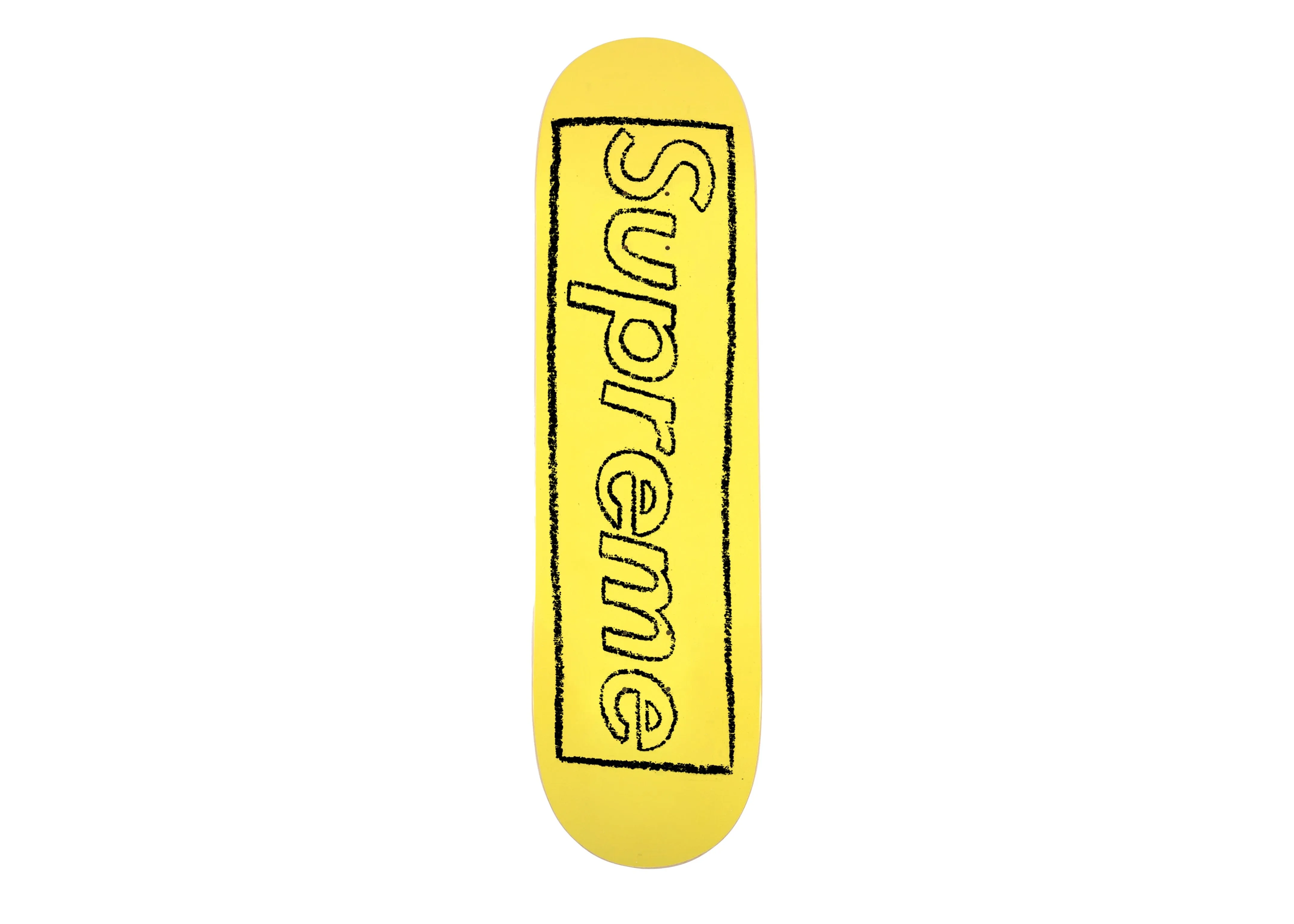 Supreme x KAWS Chalk Logo Skatedeck (Yellow)