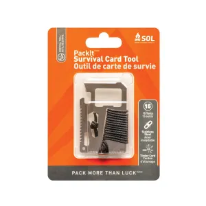 Survive Outdoors Longer SOL PackIt Survival Card Tool