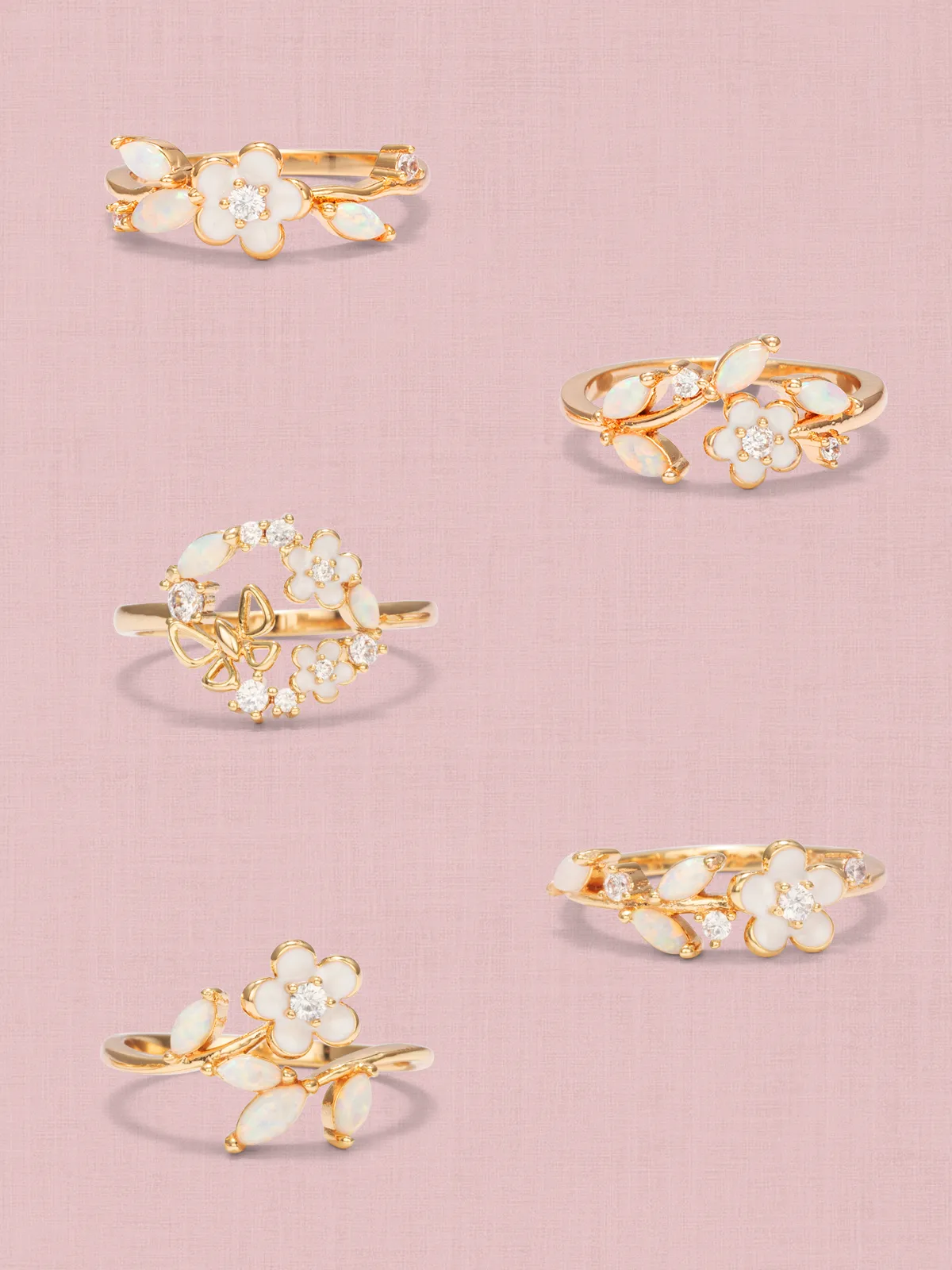 Sweet Bloom Candle - Floral Opal Ring Collection