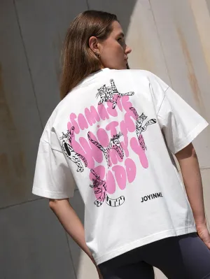 T-shirt Relaxed Tee, Yoga Cat Buddies Pink