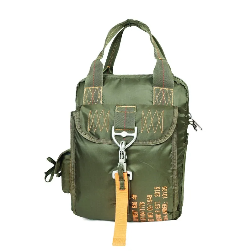 Tactical Flight Bag Aviators Parachute Pilot Helmet Bag Military Style Backpack Army Parachute Deploy Survival Molle Bug Out Bag