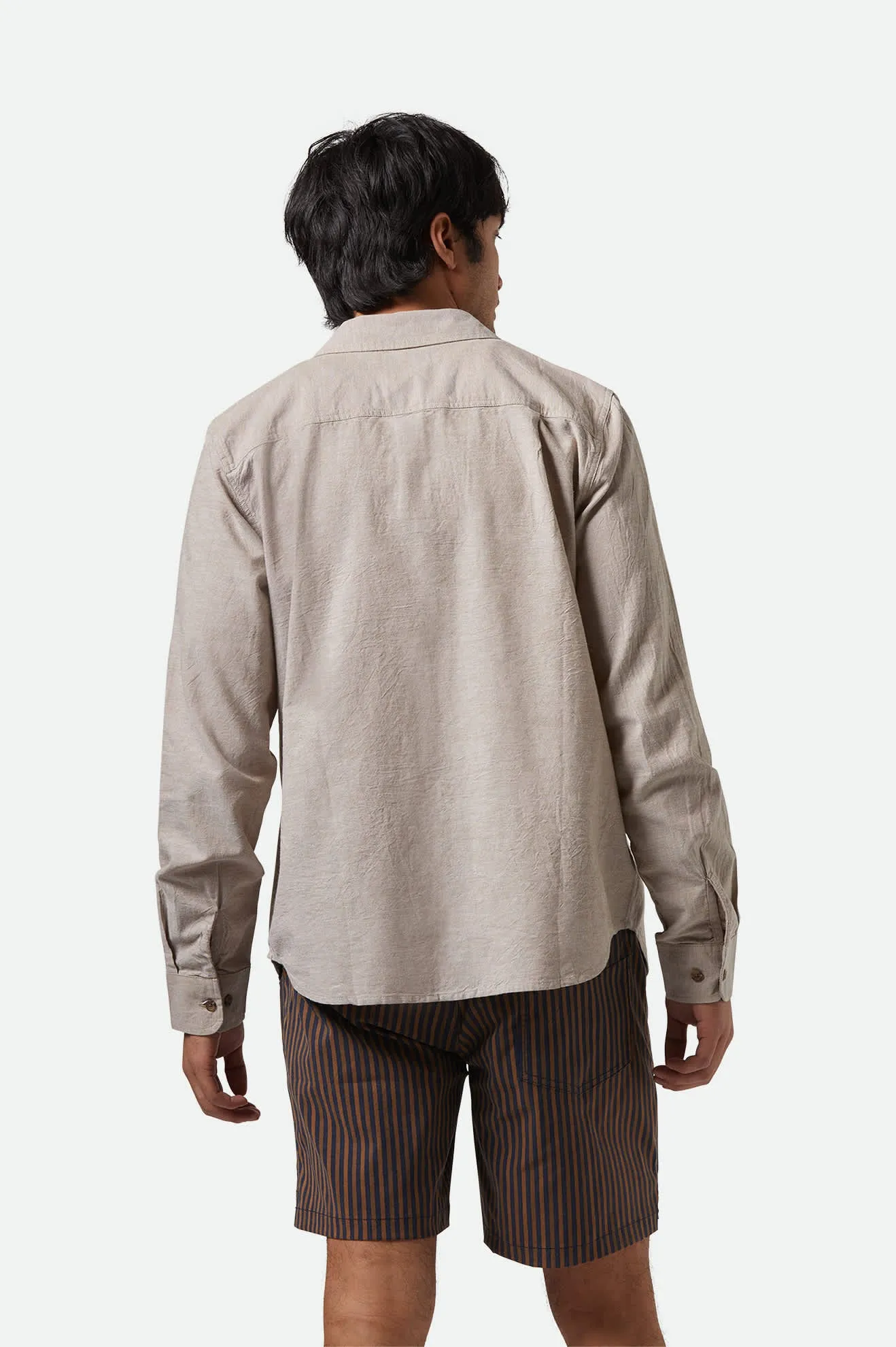 The Daily Cotton L/S Shirt  - Khaki