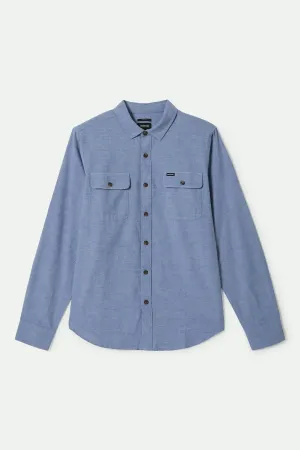 The Daily Cotton L/S Shirt - Medium Wash Chambrey