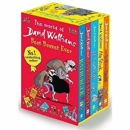 The World of David Walliams Best Boxset Ever 5 Books Collection Set (Ratburger, Gangsta)
