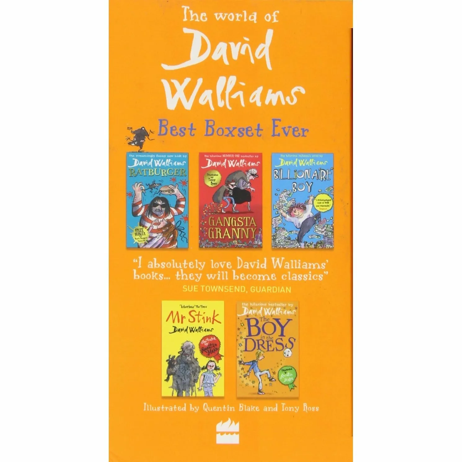 The World of David Walliams Best Boxset Ever 5 Books Collection Set (Ratburger, Gangsta)